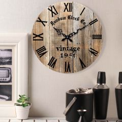 Vintage-15" Big Multicolor Wooden Wall Clock