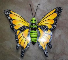 Black-Yellow Butterfly With Stick