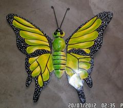 Green- Black Butterfly With Stick