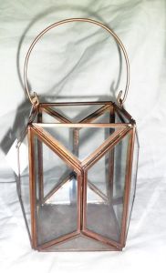 Copper Antique Glass Lantern