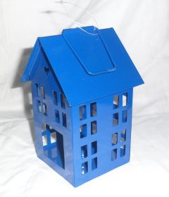 Bird House T-Light Holder Blue