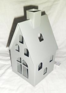 Grey Bird House T-Light Holder