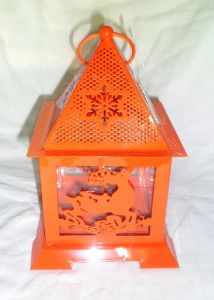 Orange Powder Lantern Reindeer Design