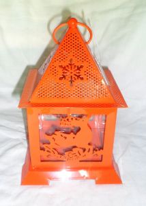 Orange Powder Lantern Reindeer Design