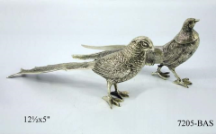 Silver Plated Birds Pair