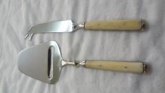  Stainless Steel & Wooden Chopping & Serving Cutlery