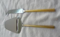  Stainless Steel & Golden Chopping & Serving Cutlery