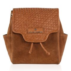 Tan Weaved Backpack Small