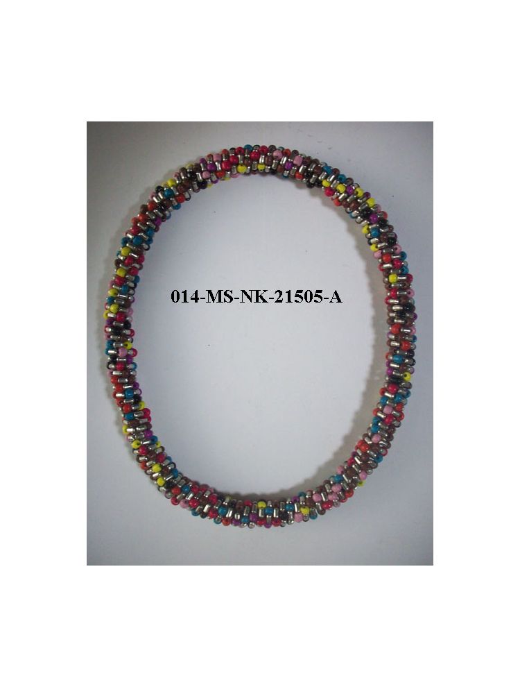 Multi Colour Seed Beads Necklace