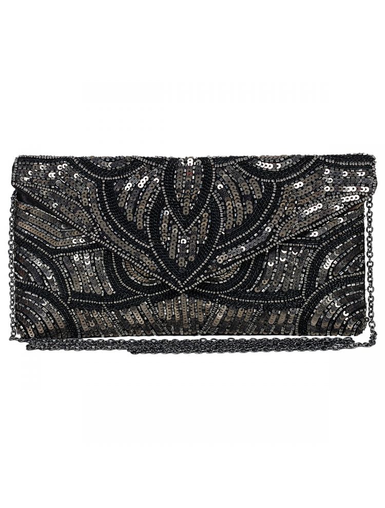 Handcrafted Clutch (Black & Antique Brass)