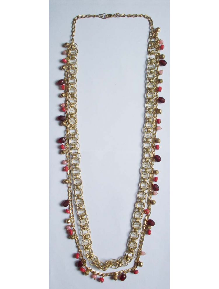 Glass Beads Metal Necklace