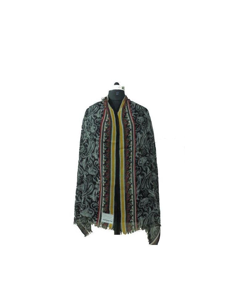 ArnNita Black Flower Print Scarf