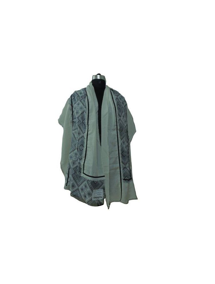ArnNita White Designer Scarf
