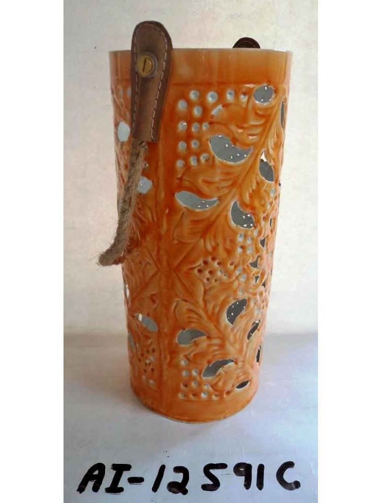 Orange Metal Lantern