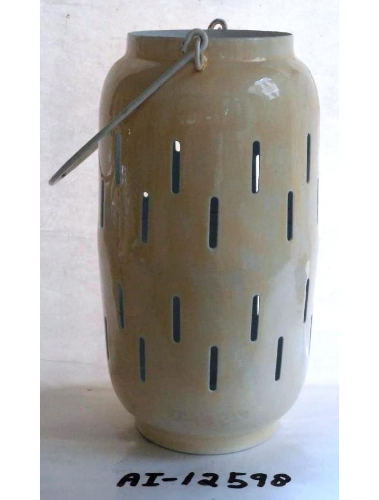 Off- White Metal Lantern