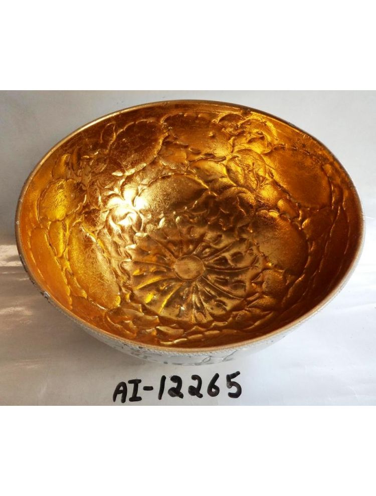 Golden Plated Bowl Embossed
