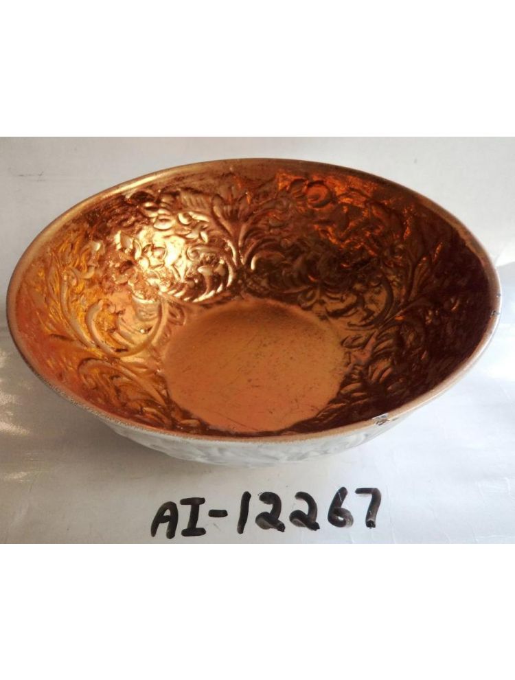 Copper Painted Bowl Embossed