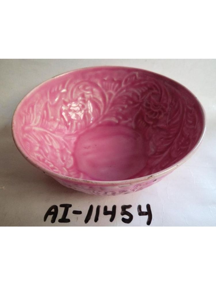 Pink Embossed Serving  Bowl