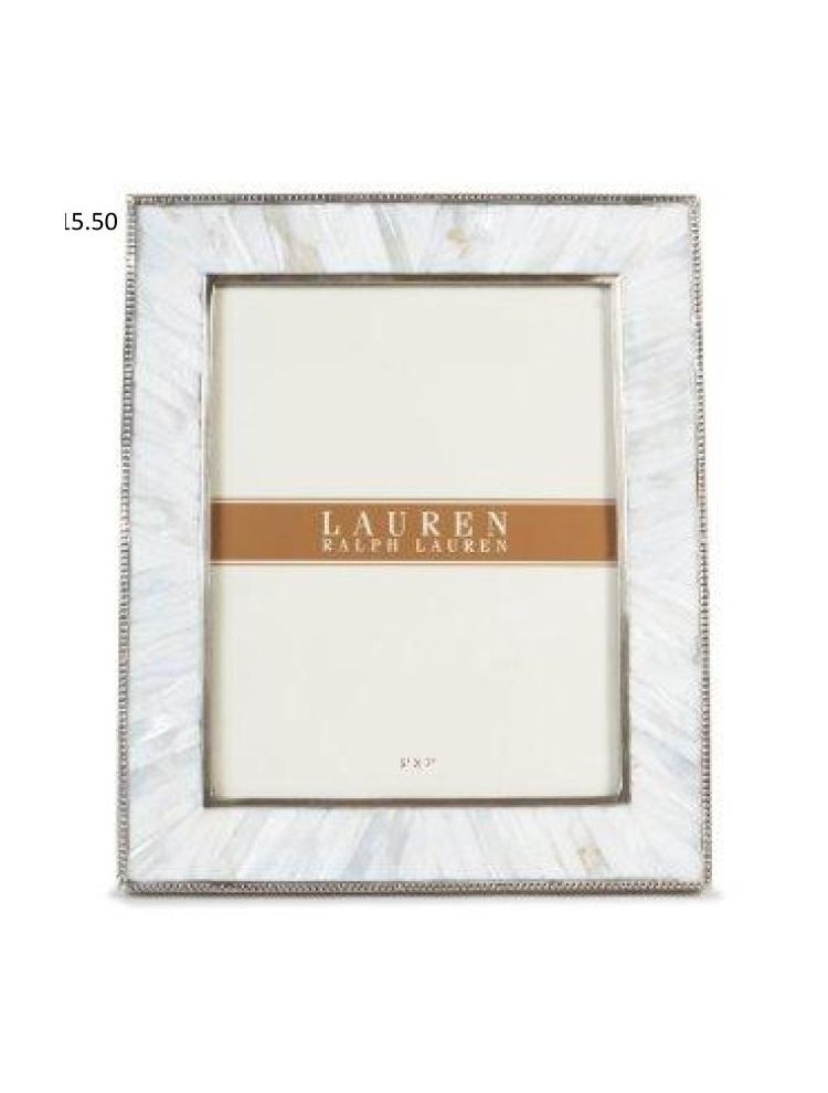 Horizon Collections Silver White Metal Photo Frame