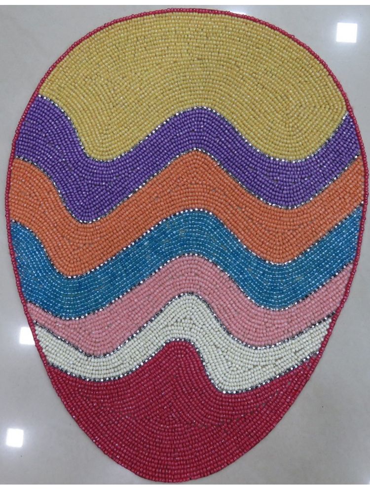 Multi Colour Egg Shape Beaded Placemat