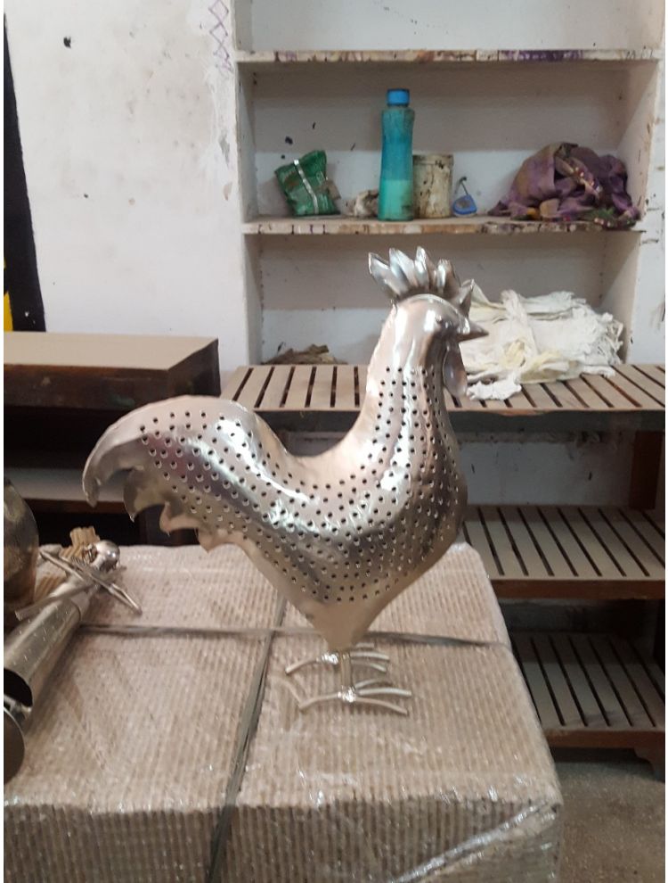 Chrome Finished Decorative Rooster