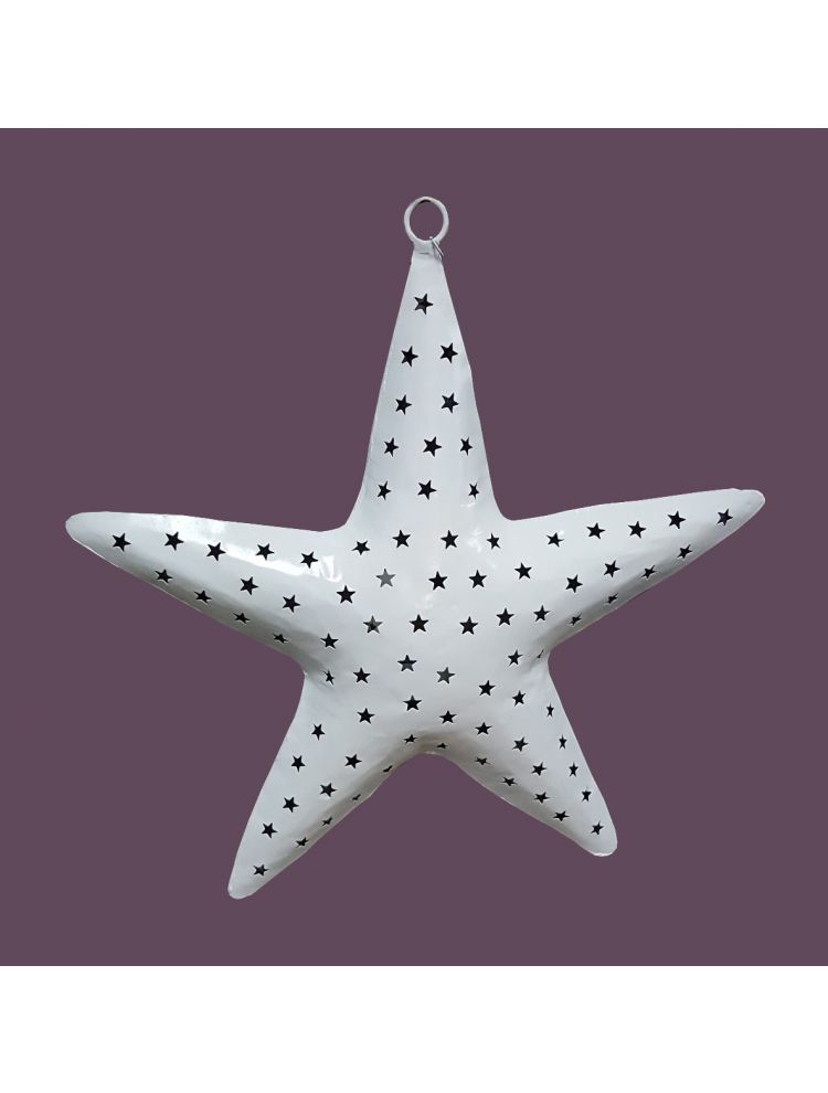 White Colored Decorative Star Shape Candle Holder