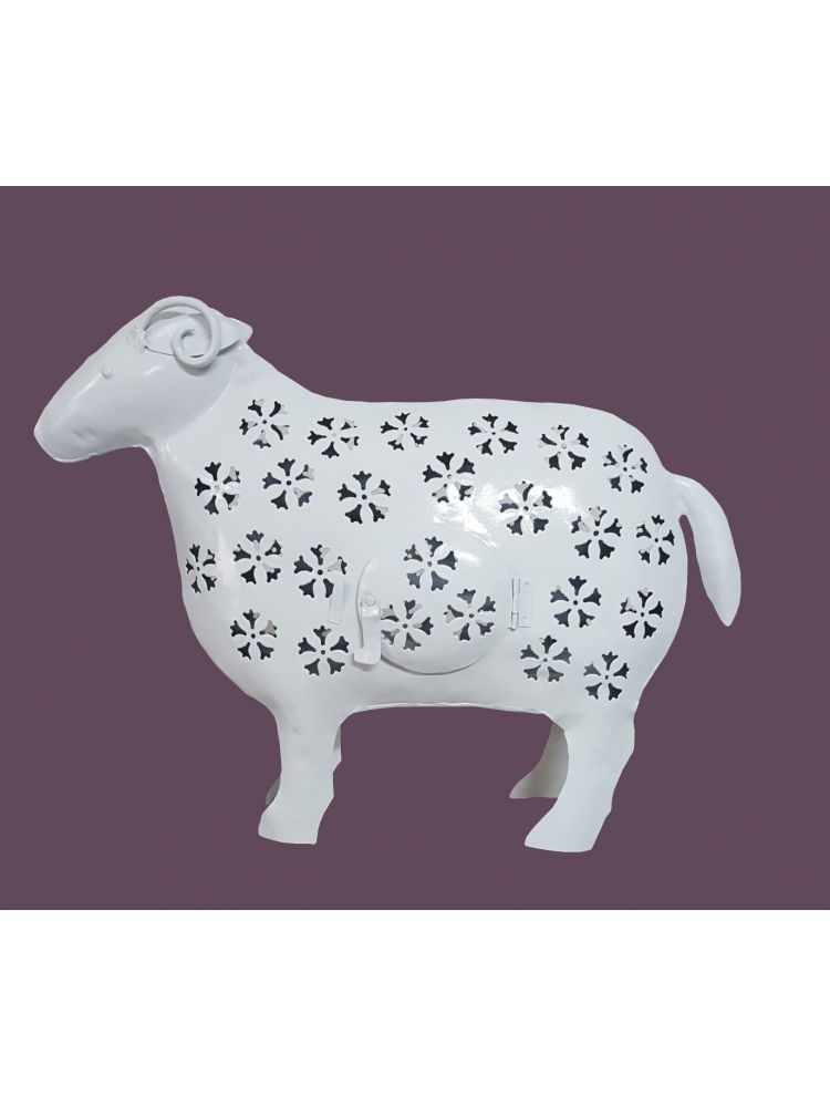 White Colored Decorative Sheep Shape Candle Holder