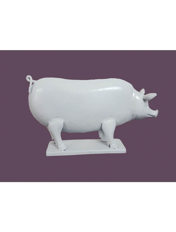 White Colored Decorative Pig Shape Candle Holder