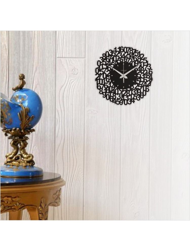 Web World - Numeric Wall Clock (Black)