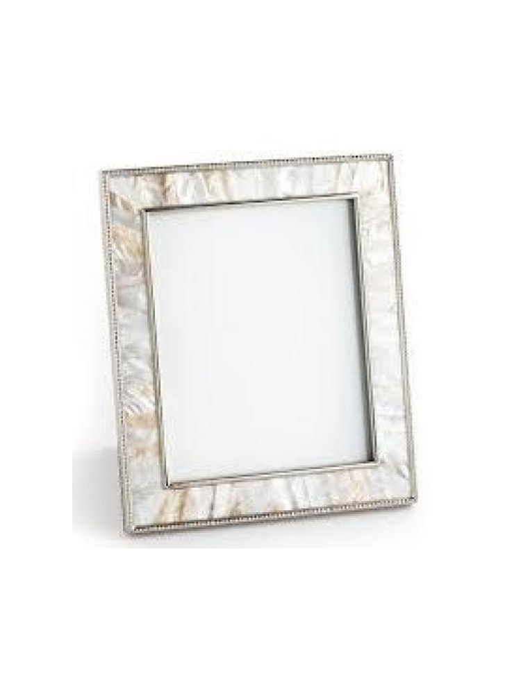 Horizon Collections Silver White Large Metal Photo Frame