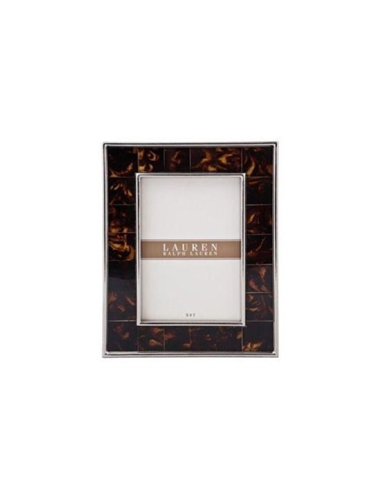 Horizon Collections Tortoise Metal Small Photo Frame