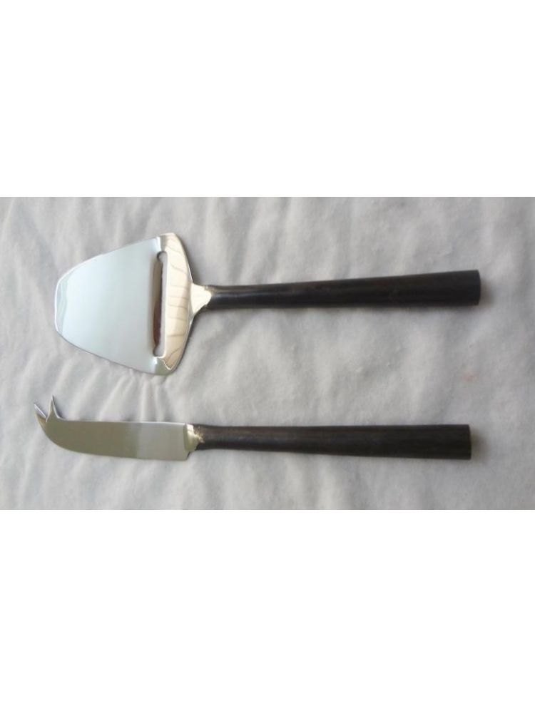  Stainless Steel & Black Chopping & Serving Cutlery
